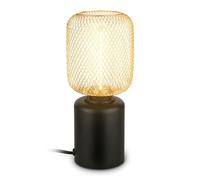 Briloner Rist table lamp, black/gold, height 22 cm, metal