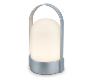 BRILONER - Wireless LED Table lamp IP44 Touch, Step-dimmable, Replaceable Battery, Bedside lamp, Reading lamp, LED lamp, Camping lamp, Table Light, Battery lamp, Outdoor, 9x8x15.5 cm, Matte Chrome