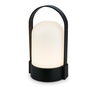 BRILONER - Wireless LED Table lamp IP44 with Touch, Step-dimmable, Replaceable Battery, Bedside lamp, Reading lamp, LED lamp, Camping lamp, Table Light, Battery lamp, Outdoor, 9x8x15.5 cm, Black