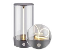 BRILONER - Wireless LED Table lamp with 4-Level Touch Control, Filament Design, Warm White Light, USB-C Charging, Bedside lamp, Reading lamp, LED lamp, Table Light, Battery lamp, 7x14.5cm, Anthracite