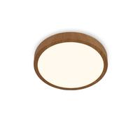 BRILONER Wood Effect LED Ceiling Light Lamp 16W 2000lm 3000K Bedroom 280mm in Brown Briloner Brown