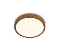 LED Ceiling Light 16W 2000lm 3000K Warm White Bedroom Ø280mm Wood Effect