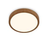 Briloner Wood Effect Round Led Ceiling Light 380mm 24W 2900Lm 3000K Warm White
