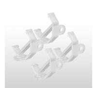 Briloner Your Stripe Set of 4 Corner Holders for Aluminium Profiles with Diffuser, Angle Adapter, Accessories, Corner Mounting, Transparent