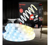 Briloner Your Stripe Starter Set 2 m Smart LED Strip Warm White to Cold White App Voice Control 3 m Power Cable Can Be Shortened Self-Adhesive LED Strip Room Decoration Gaming Decoration