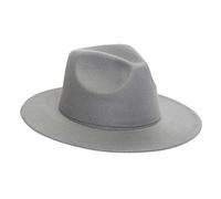 Brim Wide Hat Wool Crushable Panama Hat Outback Women's Caps Brick Layer Hat (Grey, One Size)