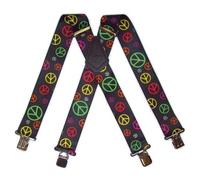 BRIMARC Mens Work Trouser Braces 2" Wide Heavy Duty 75 Assorted Patterns (PEACE)