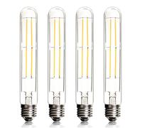 BRIMAX Dimmable E27 LED Bulbs 8W Equivalent 80W, Warm White 2700K Tubular T30 Edison Light Bulbs 180mm Clear Glass, Vintage LED Bulb for Chandeliers Pendant Light Wall Sconce, 4 Pack
