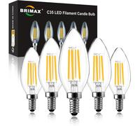 BRIMAX E14 LED Candle Bulbs Dimmable 4W, 40W Equivalent, Soft Warm White 2700K,