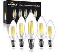 BRIMAX E14 LED Candle Bulbs Dimmable 4W, 40W Equivalent, Soft Warm White 2700K,