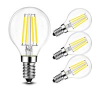 BRIMAX E14 Led Light Bulb Cool White,4W Dimmable Light Bulb 40W Equivalent | E14 Golf Ball Bulb Dimmable, G45 LED Filament Bulb,Energy Saving Light Bulbs for Daily Use,4Pack