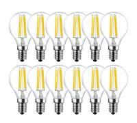BRIMAX E14 Led Light Bulb Warm White,4W Dimmable Light Bulb 40W Equivalent | Small Edison Screw Bulb,G45 E14 Golf Ball Bulb,Vintage LED Bulb for Chandeliers,Pendant Light,Wall Sconce,12Pack