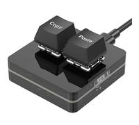 BRIMFORD 2 Key Copy Keyboard, OSU HotSwap Keyboard Mechanical Gaming Keyboard One-Handed, Mini USB Backlit Keyboard for Accounting, Working or Rhythm Gaming (Black)