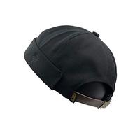 Brimless Hats Docker Cap Skull Beanie Sailor Cap Worker Hat Rolled Cuff Retro Hat with Adjustable for Men and Women