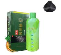 Brimless Shampoo, Herbal Bubble Gray Hair Dye Shampoo, Plant Bubble Hair DyeShampoo, Suitable for White HairColor BubbleDye,DIYHair Color at Home (Black)