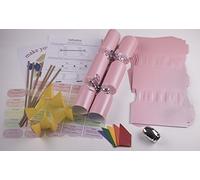 Brimtoy 10 X Make Your own Large (14” / 35cm) Christmas Cracker Kits - Pink