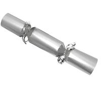 Brimtoy 25 Wedding crackers kit. Platinum with silver ribbon.