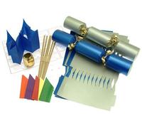 Brimtoy 6 X Make Your own 14" Blue & Silver Christmas Cracker Kits x 6