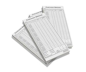 Brimtoy Chicago Bridge Score Pads 4 Pack-200 Sheets, 50 Pages per Pad