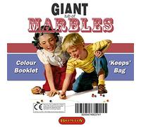 Brimtoy Giant Marbles Tub Hand Picked Glass with Bag Booklet