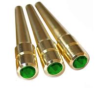 Brimtoy Pack of 3 Austrian Crystal Rhinestone Cribbage Pegs 25mm Solid Brass Green Supplied in Black Small Bag