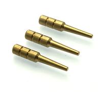 Brimtoy Pack of 3 Ridged Cribbage pegs, 25mm, Brass