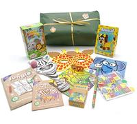 Brimtoy Pre-Wrapped 12 layer Jungle pass the parcel- unisex birthday game, 3yrs upwards_party favour within each layer with main prize as last layer - wrapped in recyclable tissue paper and paper