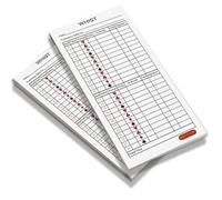 Brimtoy Whist Score Pads (Twin Pack - 100 Sheets) for Use with Whist Card Game, Hard-Backed, 50 Score Cards per Pad