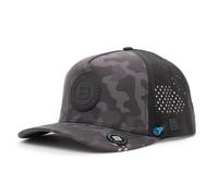 BRIMZ Golf Performance Hat - Breathable Sweat & Water Resistant Golfing Snapback Hat with Tee Holder & Magnetic Ball Marker, White/Green, One size