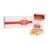 BRIMZ Tee Box Smokes - Premium Bamboo Golf Tees - Funny Golf Gifts & Accessories - Reusable Magnetic Box - Durable, Biodegradable 2 ¾ Golf Tees (Big Pack - 5 Boxes - 50 Tees Total)