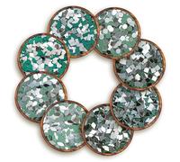 Brinda ventures 8 Variety Mirrors Shapes for Crafts | Perfect for Lippan, Fabric, Mandala Art, Jewelry Making | 880 Unique Shapes (Combo of 8)