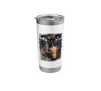 Brindle Bullmastiff Chilling with an Iced Latte Stainless Steel Insulated Tumbler