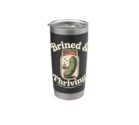 Brined and Thriving Doing Surprisingly Well Pickle Stainless Steel Insulated Tumbler