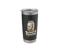 Brined and Thriving Doing Surprisingly Well Pickle Stainless Steel Insulated Tumbler