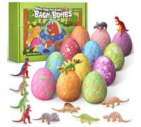 Briney 12 Pack Bath Bombs for Kids with Surprise Dinosaur Toys Inside,Dinosaur Bath Bombs Natural Kids Bubble Bath Fizzers Bath Bomb Gifts Set,Christmas Birthday Gifts for Boys Girls