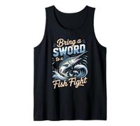 Bring a Sword to a Fish Fight Swordfish Deep Sea Fishing Tank Top