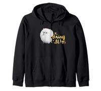 Bring It Cute Pets Attitude Style Design Zip Hoodie