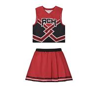 Materuis Bring It On Cheerleader Costume for Women RCH Top Skirt Girl Cheerleaders Uniform Girls United Cos Outfits (L)