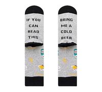 Bring Me A Cold Beer - Novelty Cotton Colorful Crew Gift Socks UK 7-11 (Cotton Blend, Cold Beer)