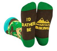 Bring Me Some - Funny Novelty Colorful Cotton Crew Gift Bacon Socks UK 7-11 (Cotton Blend, Mountain Biking)