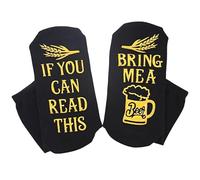 Bring Me Some - Novelty Cotton Colorful Crew Gift Socks UK 7-11 (Cotton Blend, Beer BL)