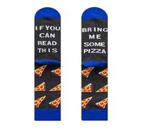 Bring Me Some Pizza - Novelty Cotton Colorful Crew Gift Socks UK 7-11 (Cotton Blend, Pizza)