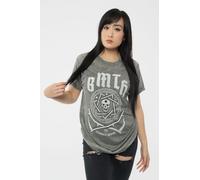 Bring Me The Horizon Crooked Young Burnout T-Shirt in Grey | Size: Large Bring Me The Horizon Grey L