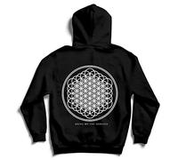 Large Black Men's Bring Me The Horizon Flower Of Life Hooded Top
