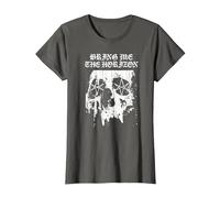 Bring Me The Horizon Skull Text T-Shirt, Women, Asphalt Grey, Small