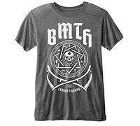 Bring Me The Horizon T Shirt Crooked Young Logo Official Charcoal Grey Burnout XL