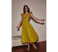 Bring The Bubble Midi Dress by free-est at Free People in Avocado Oil, Size: Large - female