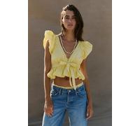 Bring The Bubble Top by free-est at Free People in Pastel Yellow, Size: XS - female
