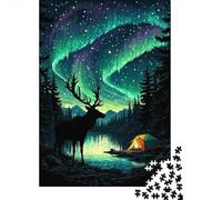 Bring The Family Together with Northern Lights - 1000 Piece Wooden Puzzle Challenge - Learn, Laugh, And Play in A World of Puzzle Fun