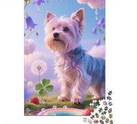 Bring The Family Together with Yorkshire Terrier Puppy - 1000 Piece Wooden Puzzle Challenge - Learn, Laugh, And Play in A World of Puzzle Fun